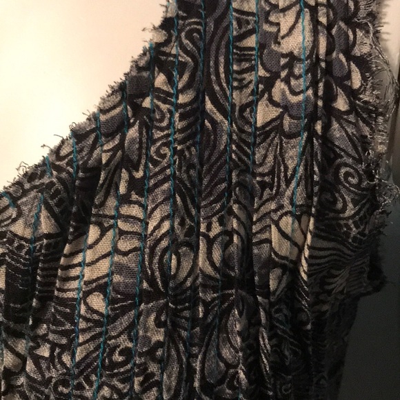 Free People one paradise stars tank pin-tucked embroidered tank triple tie back - Picture 5 of 9